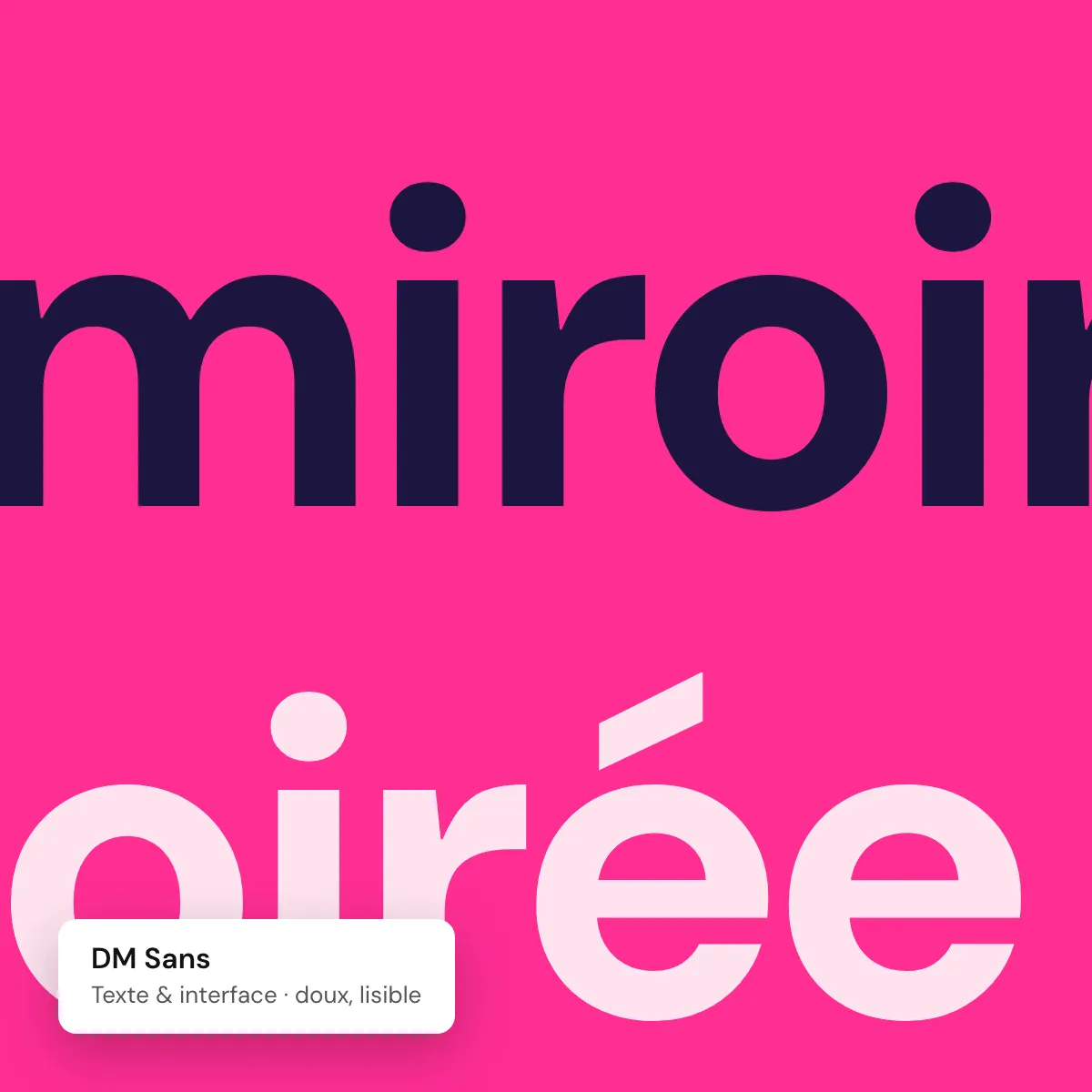 Typographie secondaire du site Camézia