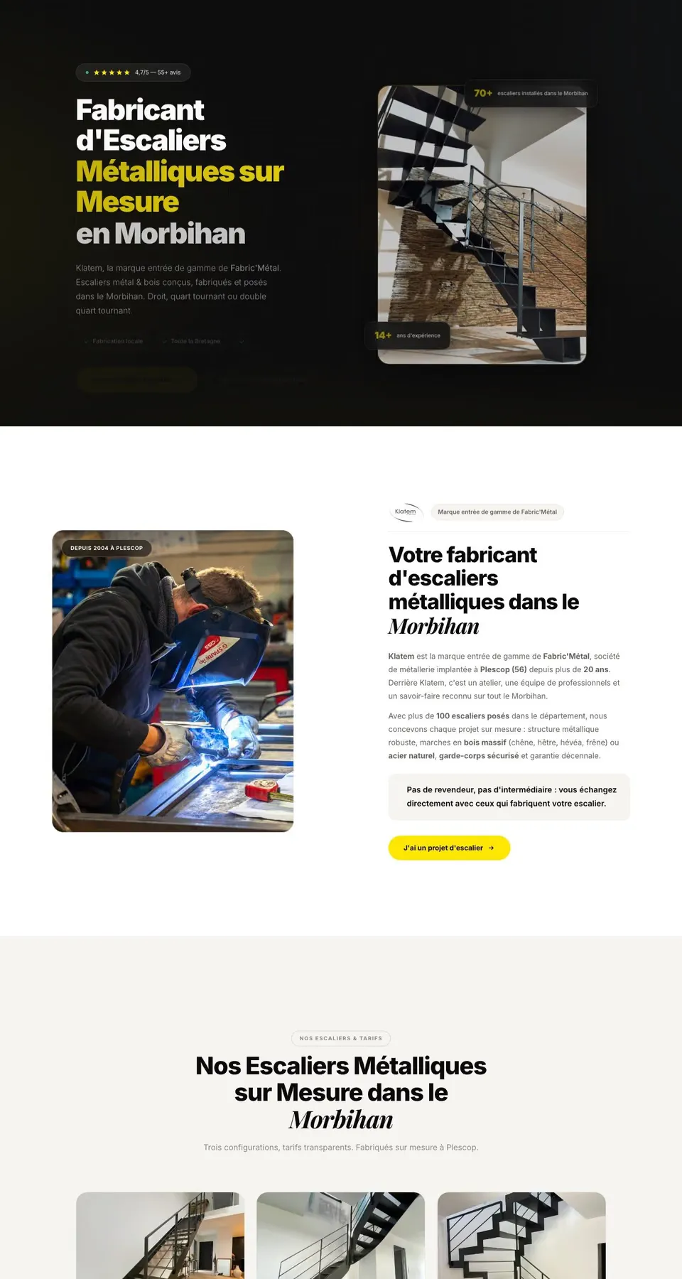 Page d'accueil du site Klatem