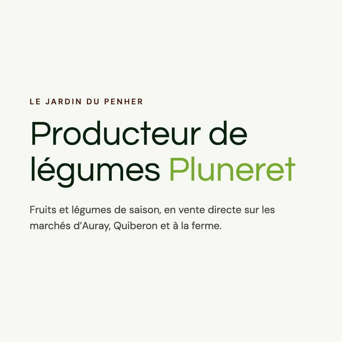 Spécimen de titre du site Le Jardin du Penher