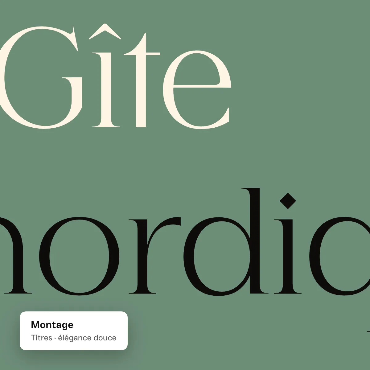 Typographie de titre du site Ò Chalet