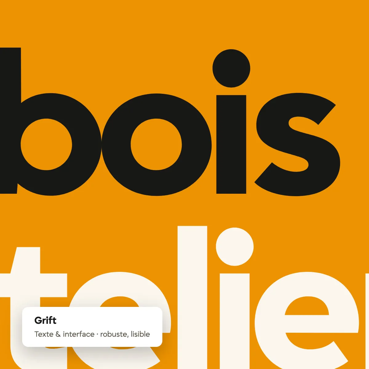 Typographie Grift utilisée pour le texte courant